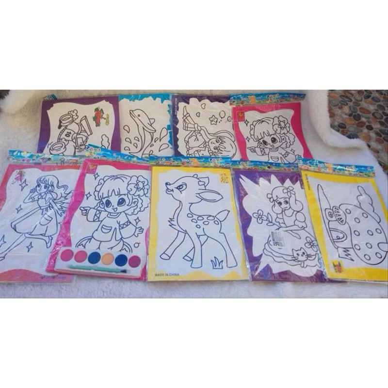 

(Boutiquemall) Mewarnai Cat Air Jumbo Pewarna dan Gabus Premium bisa di bingkai