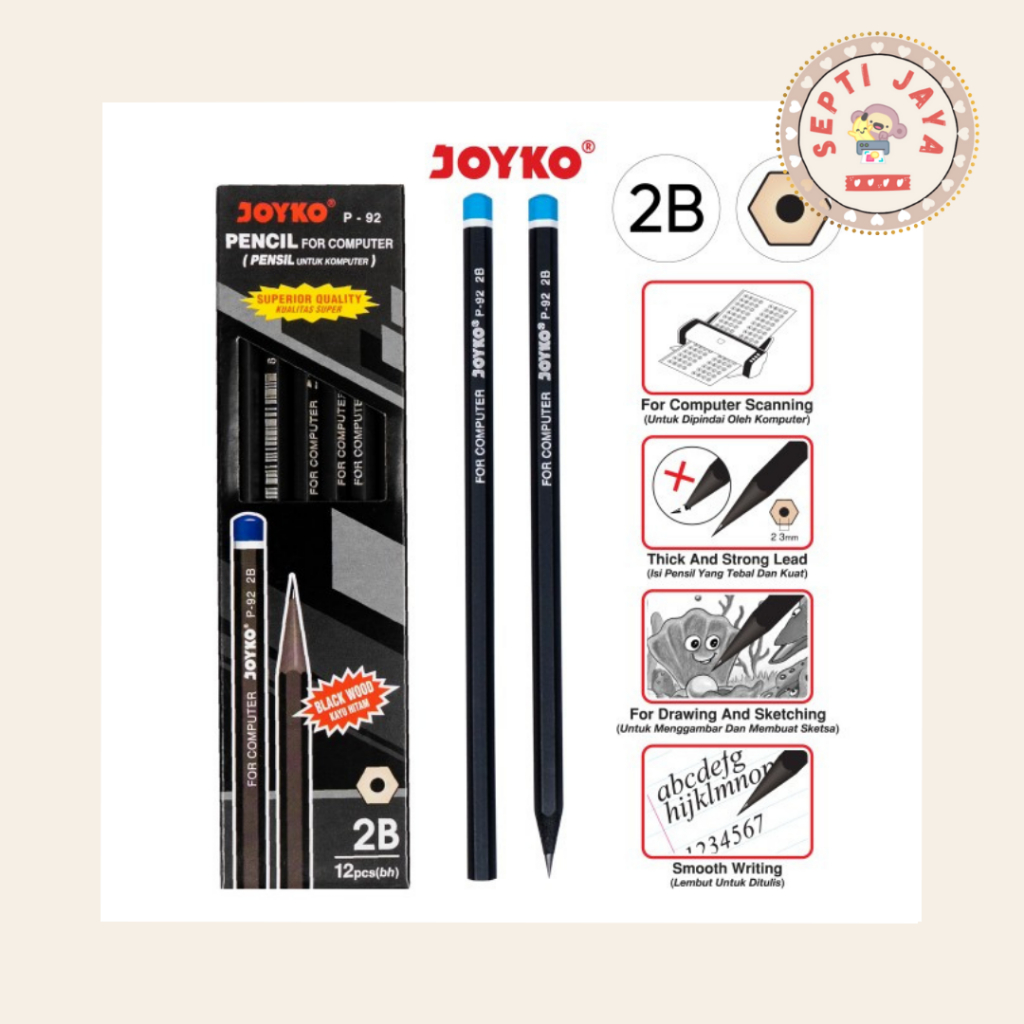

Pensil Joyko 2B P-92 Hitam