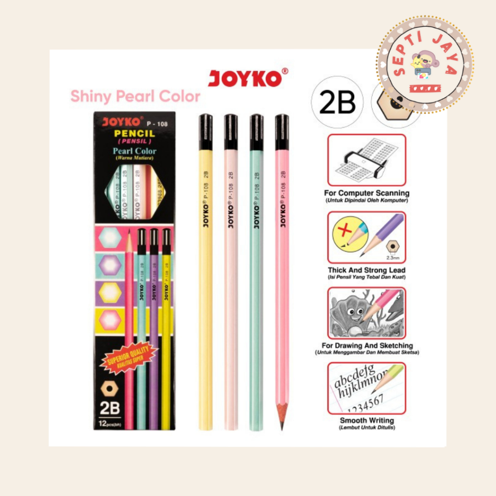 

Pensil Joyko 2B Pearl P-108