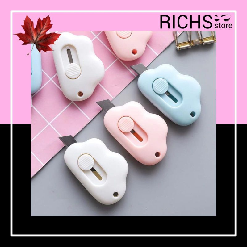 

CUTTER MINI PISAU KECIL LUCU bentuk awan pemotong kertas