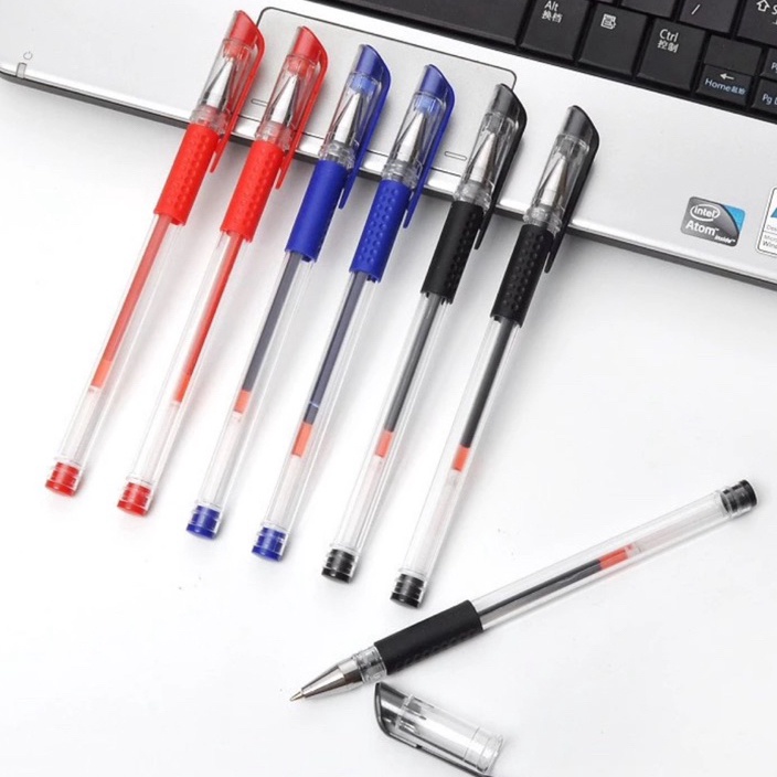 

CASHBACK Kty Pena Gel 55mm Standard Pulpen tinta cair Alat Tulis Sekolah Kantor 12 Pcs