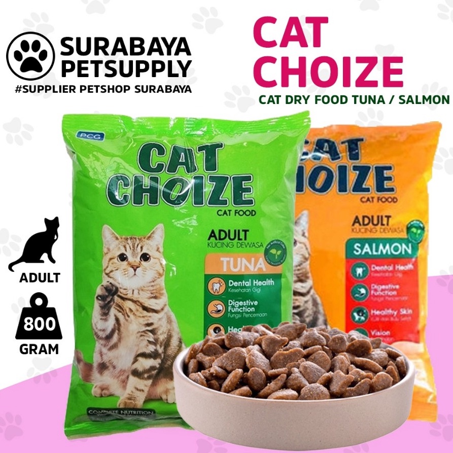 Promo Istimewa Cat Choize Adult salmon  Adult tuna 8 gram dryfood for adult  makanan kucing kering C