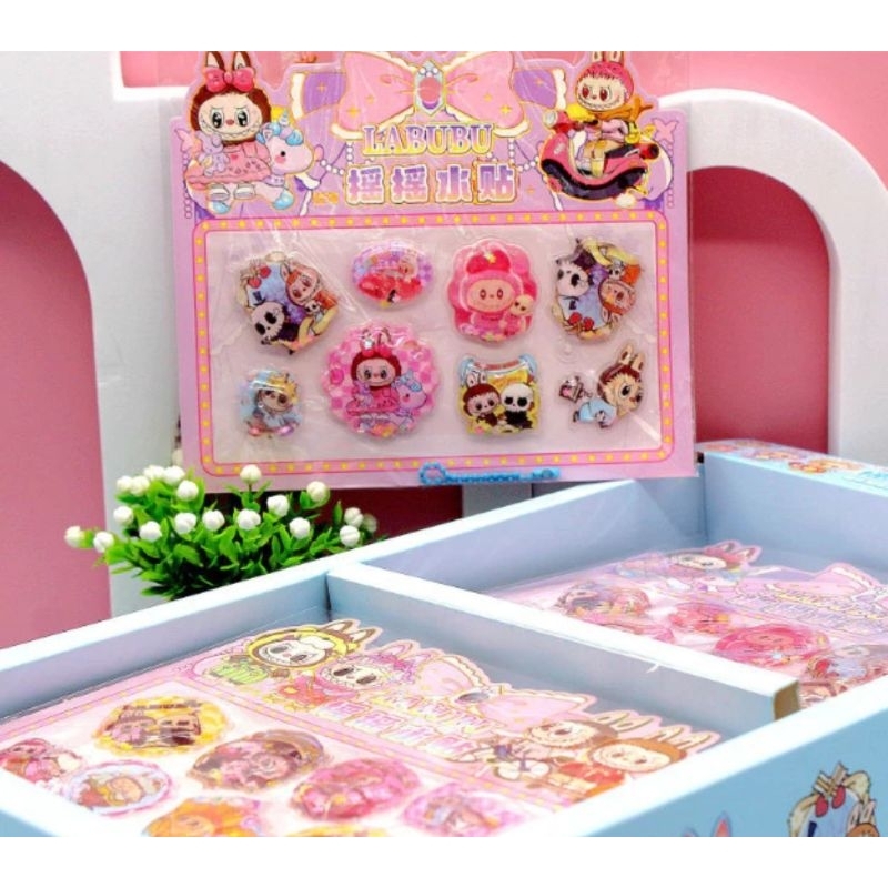 

Jz - Sticker Timbul Labubu / Sticker 3D Labubu / Sticker Labubu Dress Up