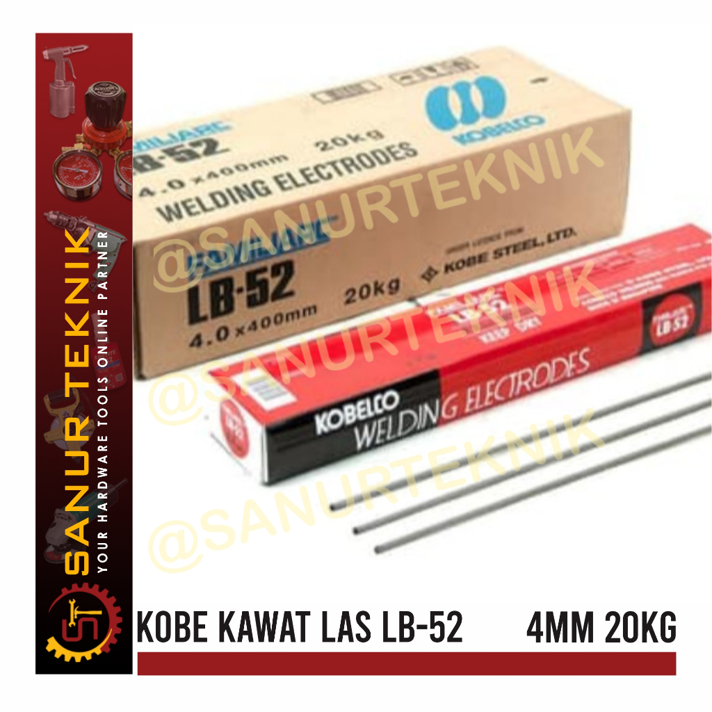 KOBE STEEL Kawat Las Listrik LB52 LB-52 4mm 4 mm 20KG 20 KG