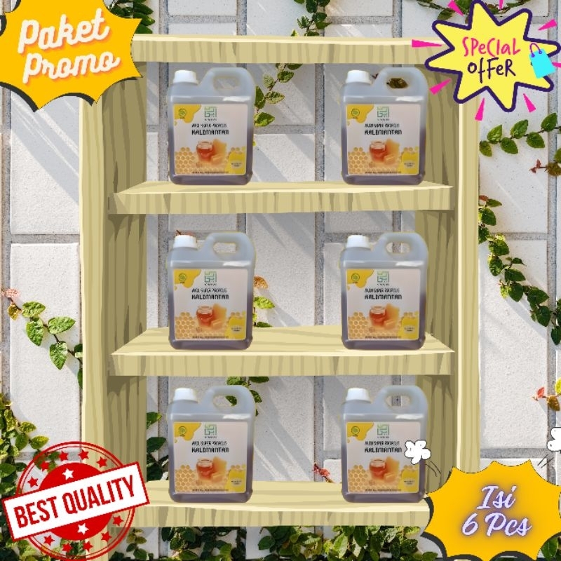 

Paket Promo Spesial 6 Pcs Madu Super Kalimantan Ar Rayhan 1 kg Perpaduan Propolis Dan Bee Pollen Alami