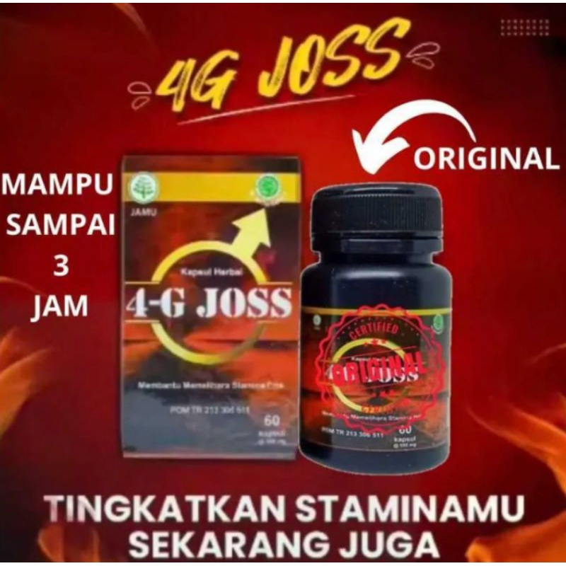 TERBARU 4G JOSS Meningkatkan Setamina Pria Herbal Kesehatan Isi 60 Capsule Terlaris 100%Original Top
