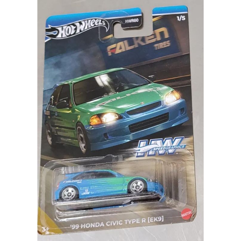 Hot Wheels Honda Civic EK9 Type R Falken HW Speed Graphics