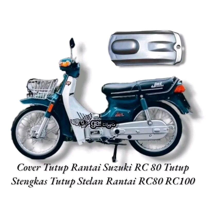 Cover Tutup Rantai suzuki RC 80 Tutup Stengkas Tutup Stelan Rantai RC80 RC100 BRAVO JET COOLD