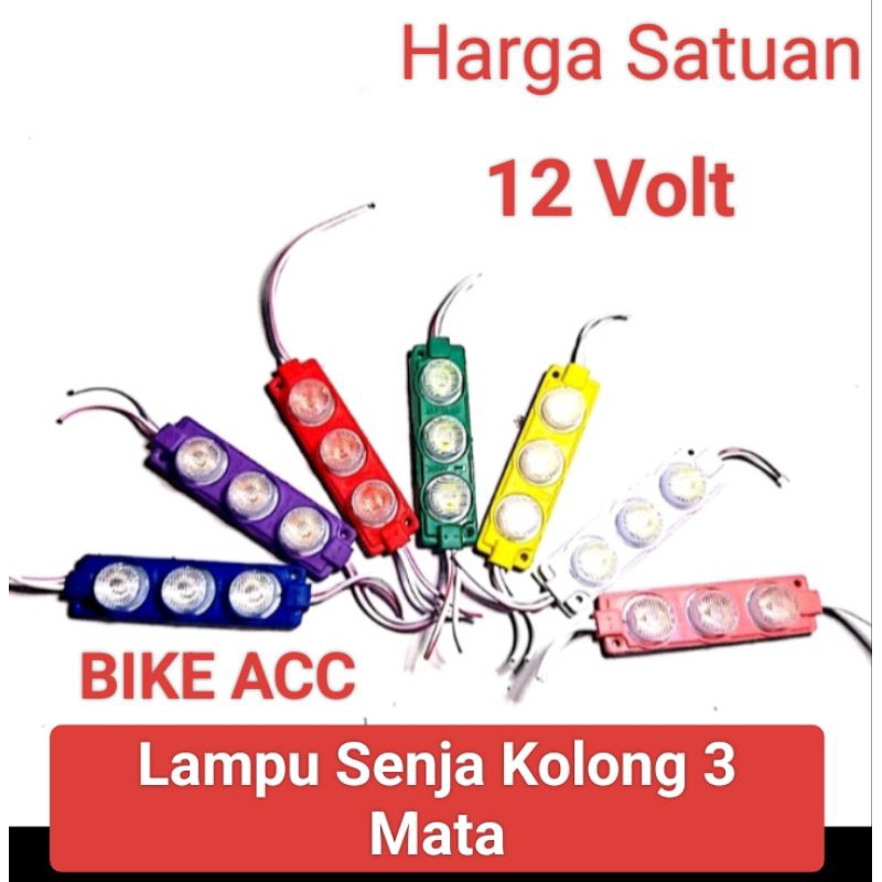 Lampu Senja Kolong Led 3 Mata 12 Volt Motor Mobil