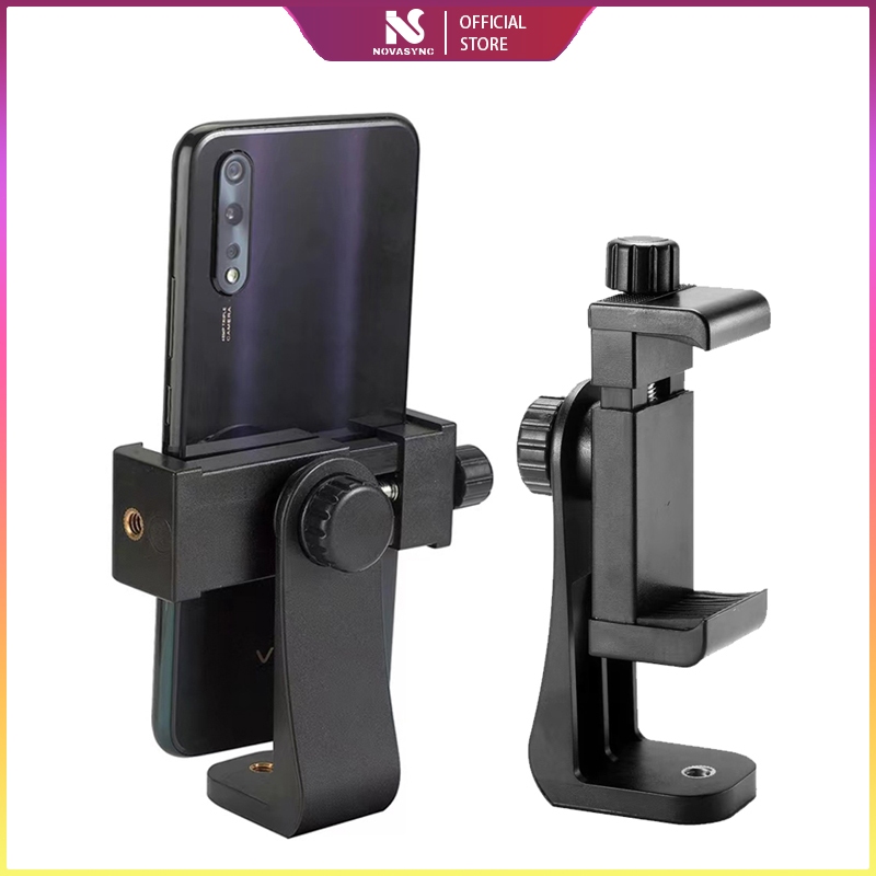 Tripod Kepala Penjepit Ponsel, Aksesori Universal Tripod Kepala Putar 360 Derajat, Adapter Kepala Pu