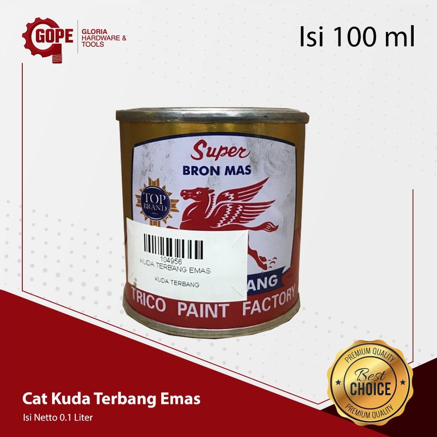 

Cat Kuda Terbang Emas Untuk Kayu Dan Besi Warna Gold Kemasan Kecil 100 Ml