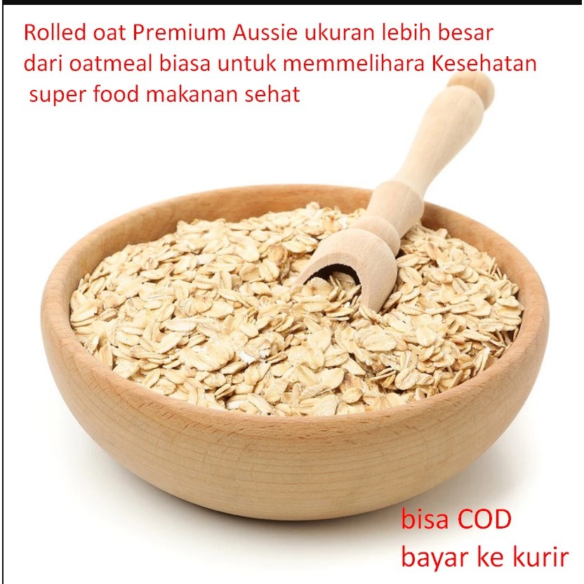 

Rolled oat Premium Aussie ukuran lebih besar dari oatmeal biasa untuk memmelihara Kesehatan super food makanan sehat