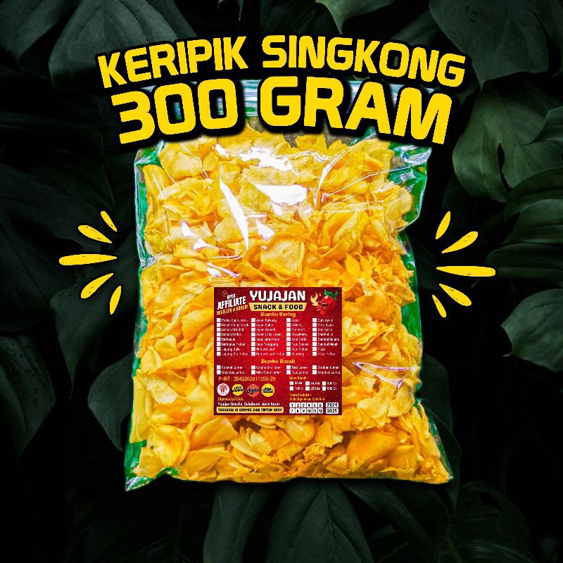 

300 Gram Keripik Singkong Renyah By Yujajan Snacks Keripik Singkong Kriwil Pedas Gurih