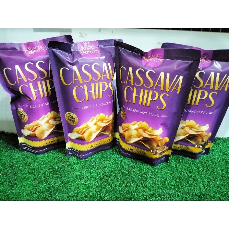 

Snack Points Cassava Chips Premium Quality Snack Keripik Singkong 68gr Lokal