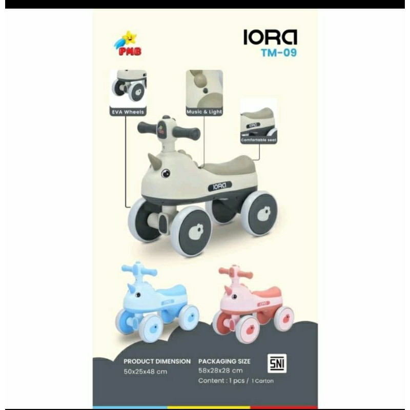 Mainan Anak Mobil Dorong Ride On IORA TM09 TM-09 PMB Toys