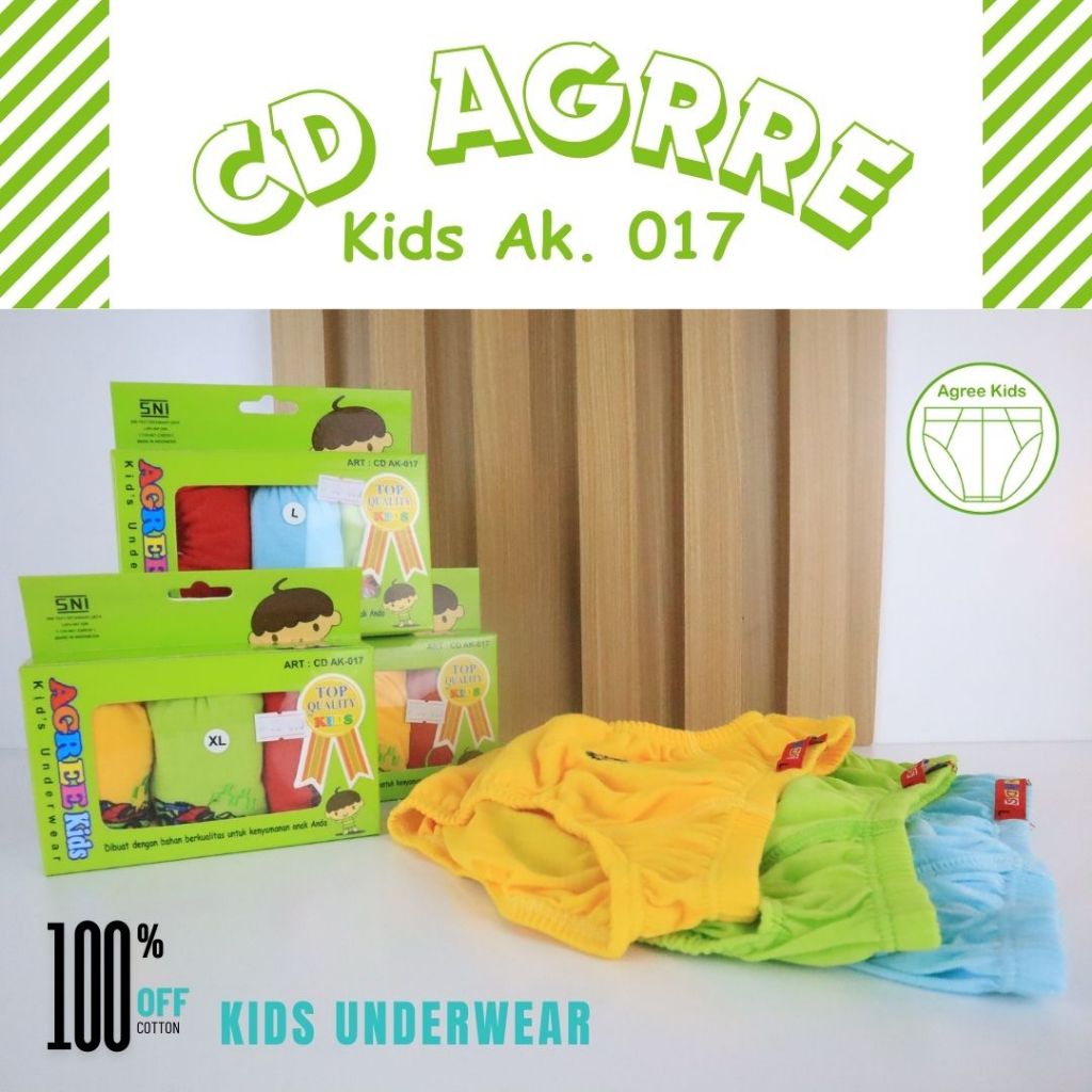 CD Agree KIds AK. 017 | 3 pcs CD Agree Celana Dalam Anak Cowok