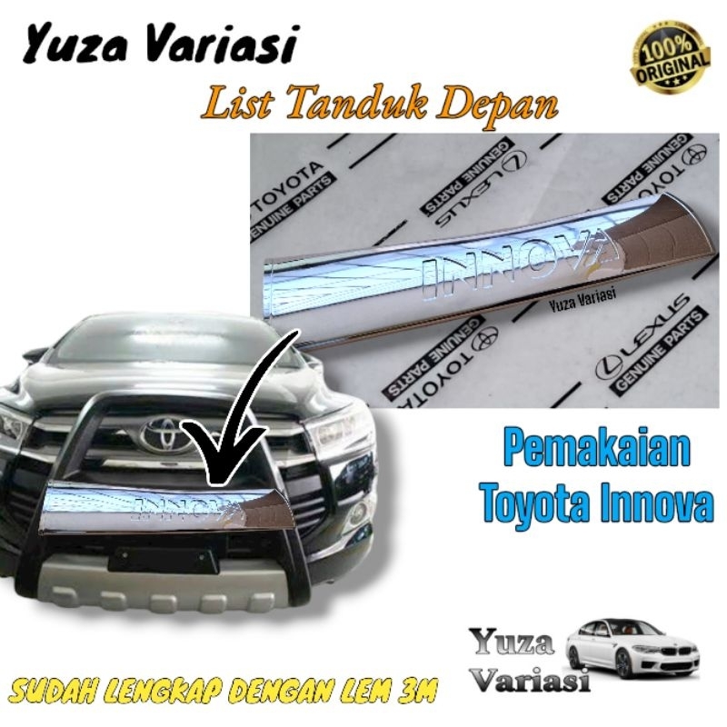 List Tanduk Depan Chrome Original Toyota Innova // List Tanduk Depan Innova Chrome Original Toyota I
