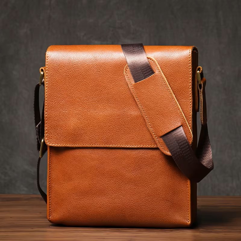 TAS SELEMPANG PRIA KULIT SAPI | SIMPLE, ELEGAN DAN VINTAGE | HANDMADE GARUT