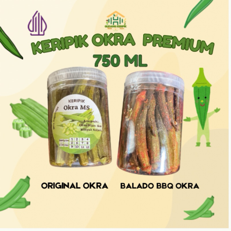 

KERIPIK SAYUR OKRA PREMIUM 750 ML OKRA PEDAS BBQ PEDAS MANIS TERMURAH ORIGINAL