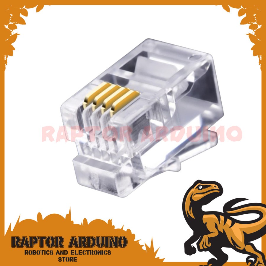 RJ9 4P4C telephone handset 4p audio Konektor Telepone kabel RJ-9 cable