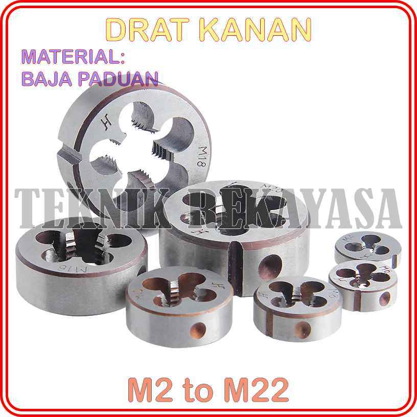 SENAI METRIK / SENAI DRAT KANAN / SENAI DRAT ALUR KEKANAN M2 to M22