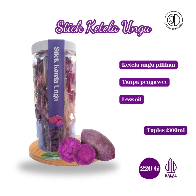 

Purple Cassava Stick 220gr - Stick Ketela Ungu Camilan Jajanan Enak