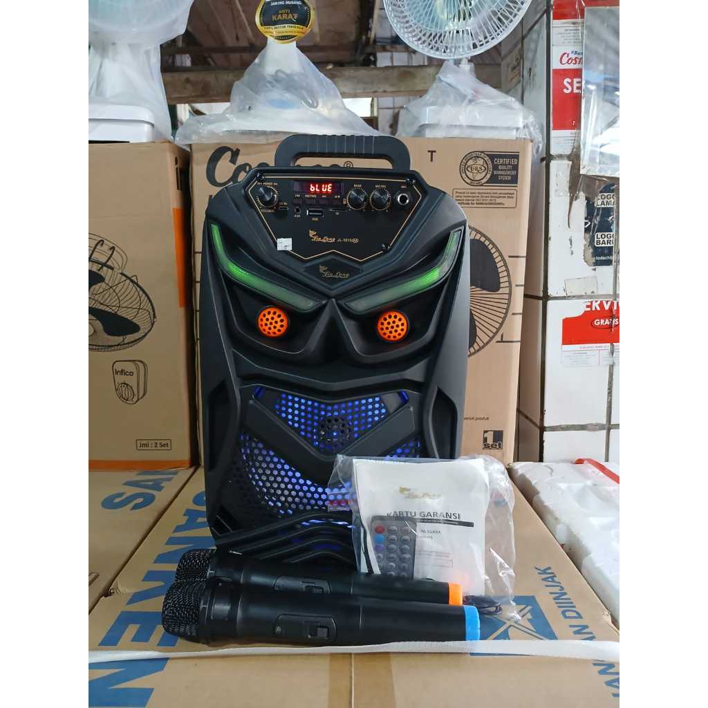 Speaker Bluetooth Portable Jin Long JL 1915 AA Ukuran 8.5 Inch - TWS Link Dilengkapi 2 Mic dan Remot