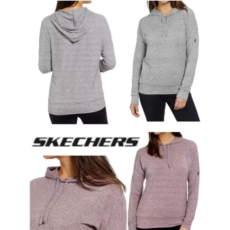 Hoodie Olahraga Wanita Lengan Panjang Skechers Original Sisa Ekspor