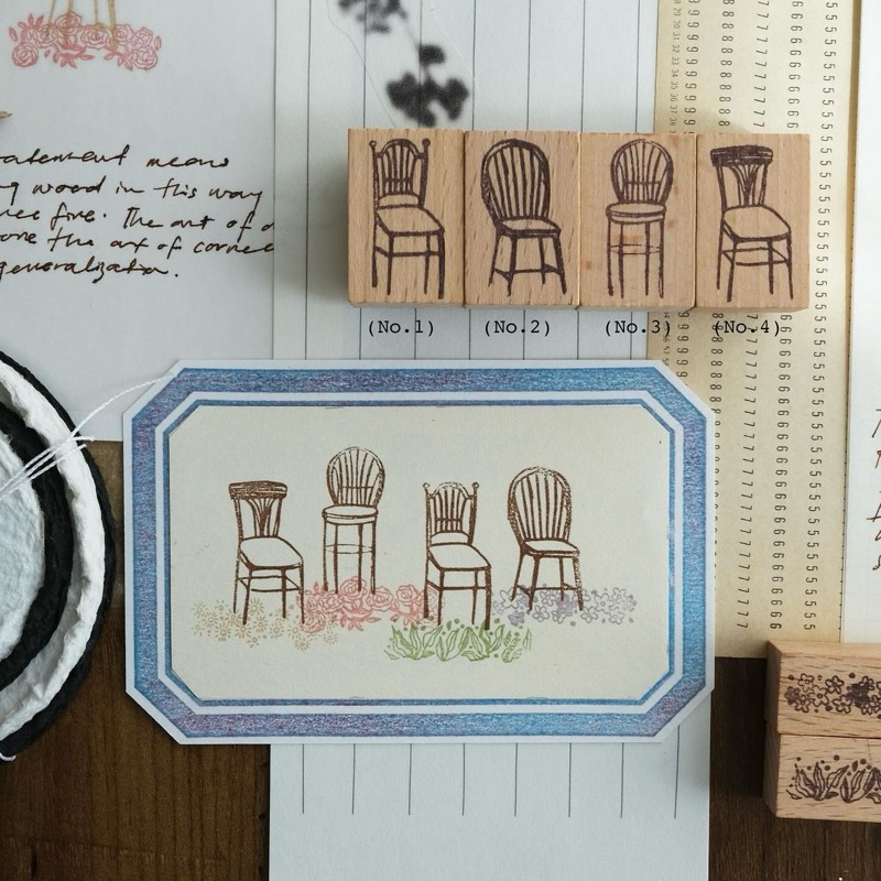 

Kurukynki Rubber Stamp - Chaise De Garden 2.0 / Pointing Hand / Mix Elements / Classique / Vintage Postal / Mini Postal / Malaysia Iconic / Pastry / Label Paper / Tag Label Rubber Stamp