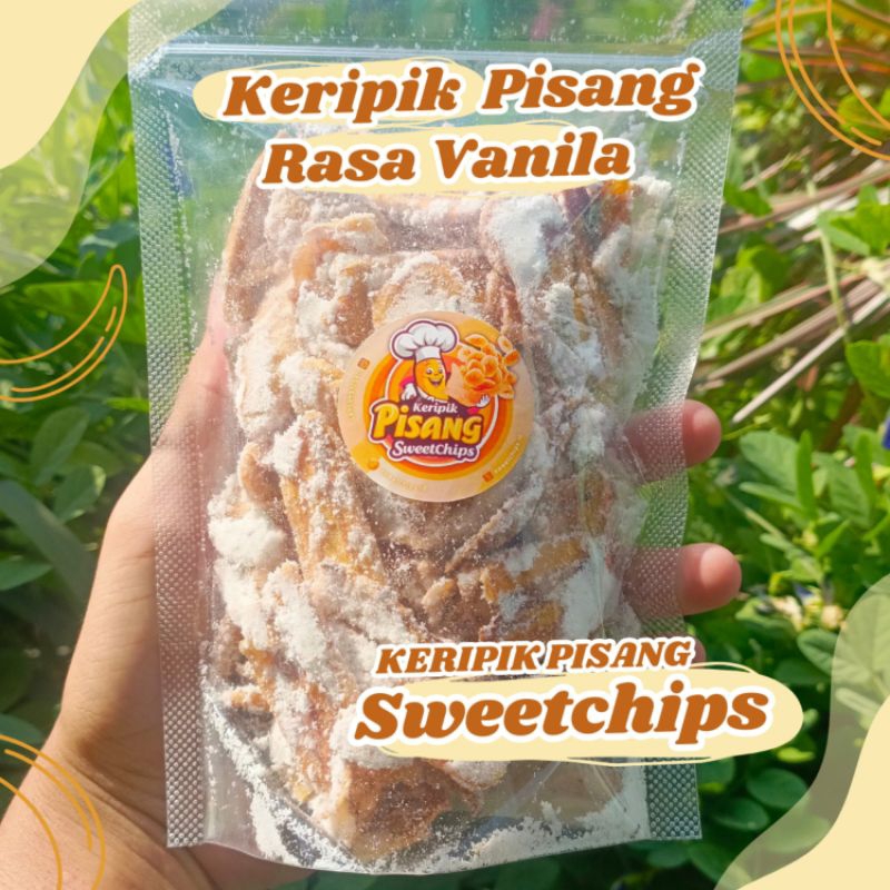 

Keripik pisang vanila 150 gram | keripik pisang sweetchips