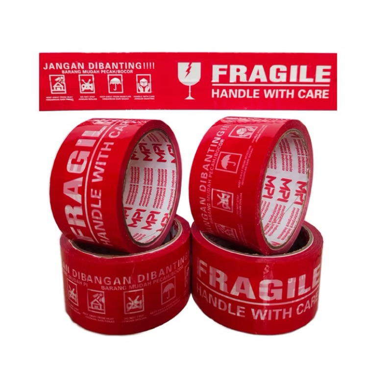 

LAKBAN ISOLASI FRAGILE MERAH 45MM 50 YARD / JANGAN DIBANTING SOLASI