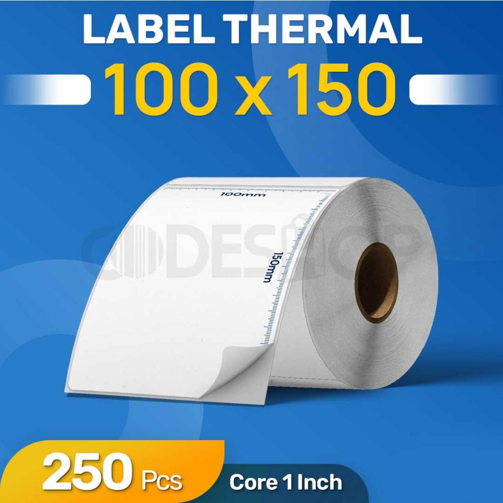 

Label Stiker THERMAL 100 x 150 Kertas Sticker Resi Barcode Isi 250pcs 100mmX150mm