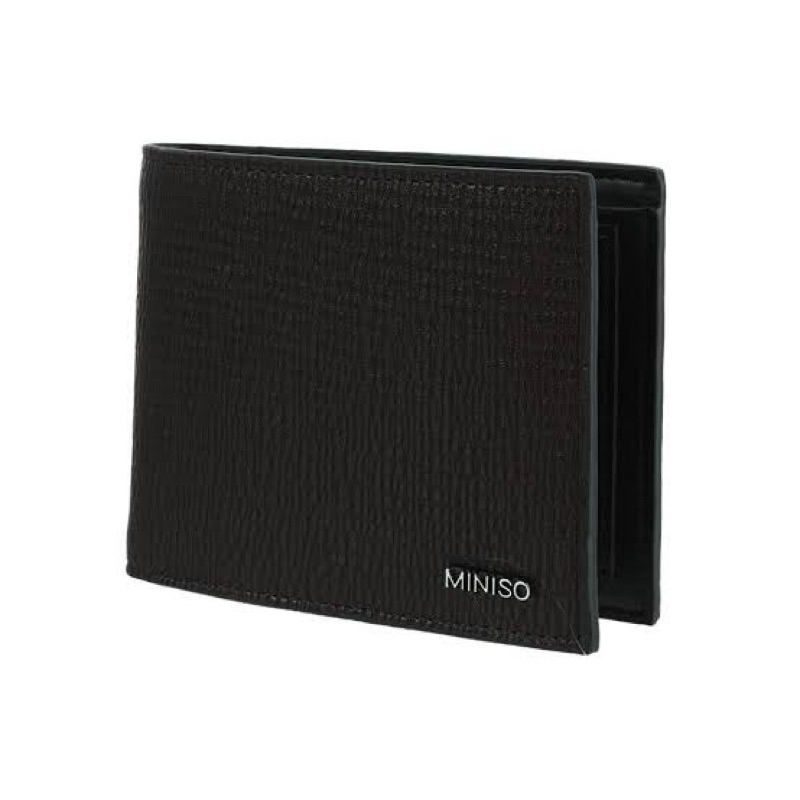 Miniso Minimalist Textured Short Wallet/Miniso Dompet Pria