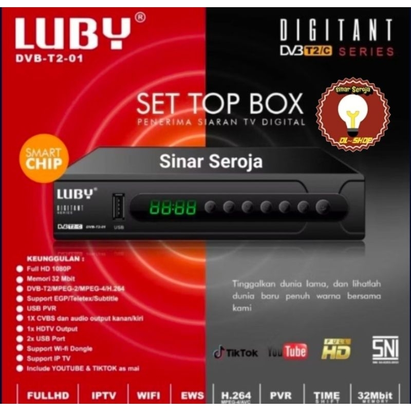 Set Top Box STB  Crown Welhome / Dongle  Penerima Siaran Televisi Digital Murah