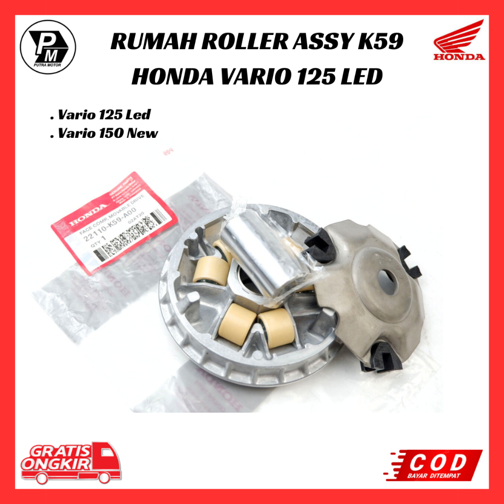 Rumah Roller Vario 125 Led - Rumah Roller Assy Honda Vario 125 Led - Vario 150 New 22110-K59-A00