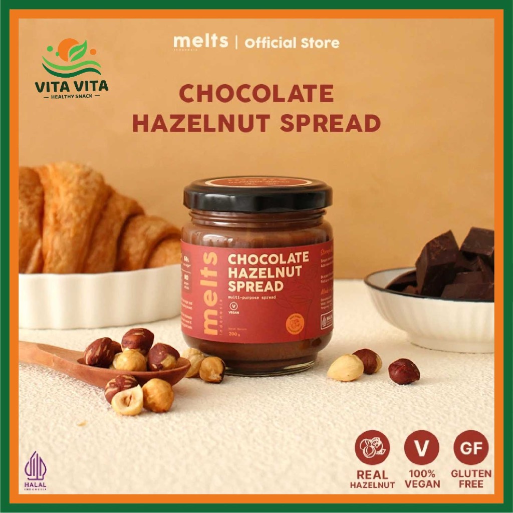 

Selai Coklat Hazelnut Rendah Kalori Gluten Free, Plant Based, Vegan