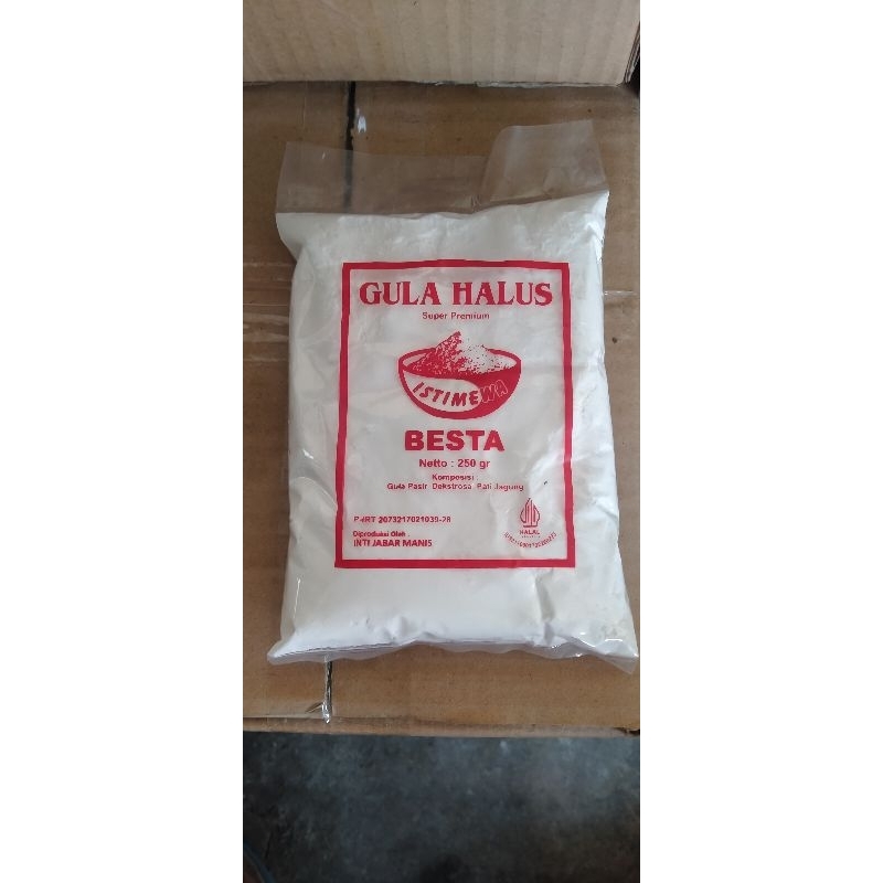 

GULA HALUS BESTA KEMASAN 250GRAM