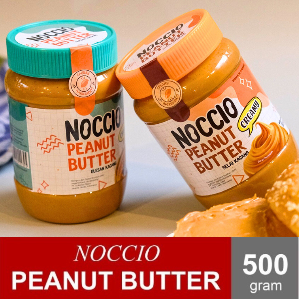 

NOCCIO PEANUT BUTTER Selai Kacang Creamy Chunky Kemasan Besar 500gr PROMO HALAL