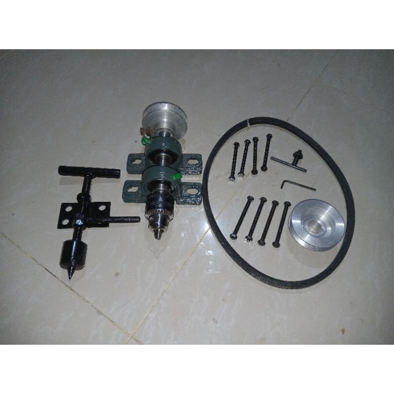 komponen sparepart bubut kayu lengkap dengan kepala chuck 13mm incer tinggal pasang