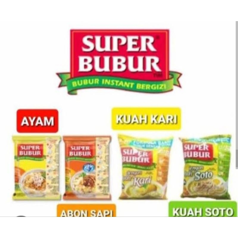 

super bubur sachet isi 5 pcs satu renceng