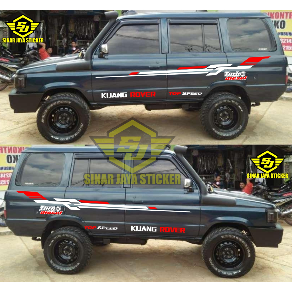 STIKER LIS MOBIL KIJANG SEPASANG KANAN DAN KIRI