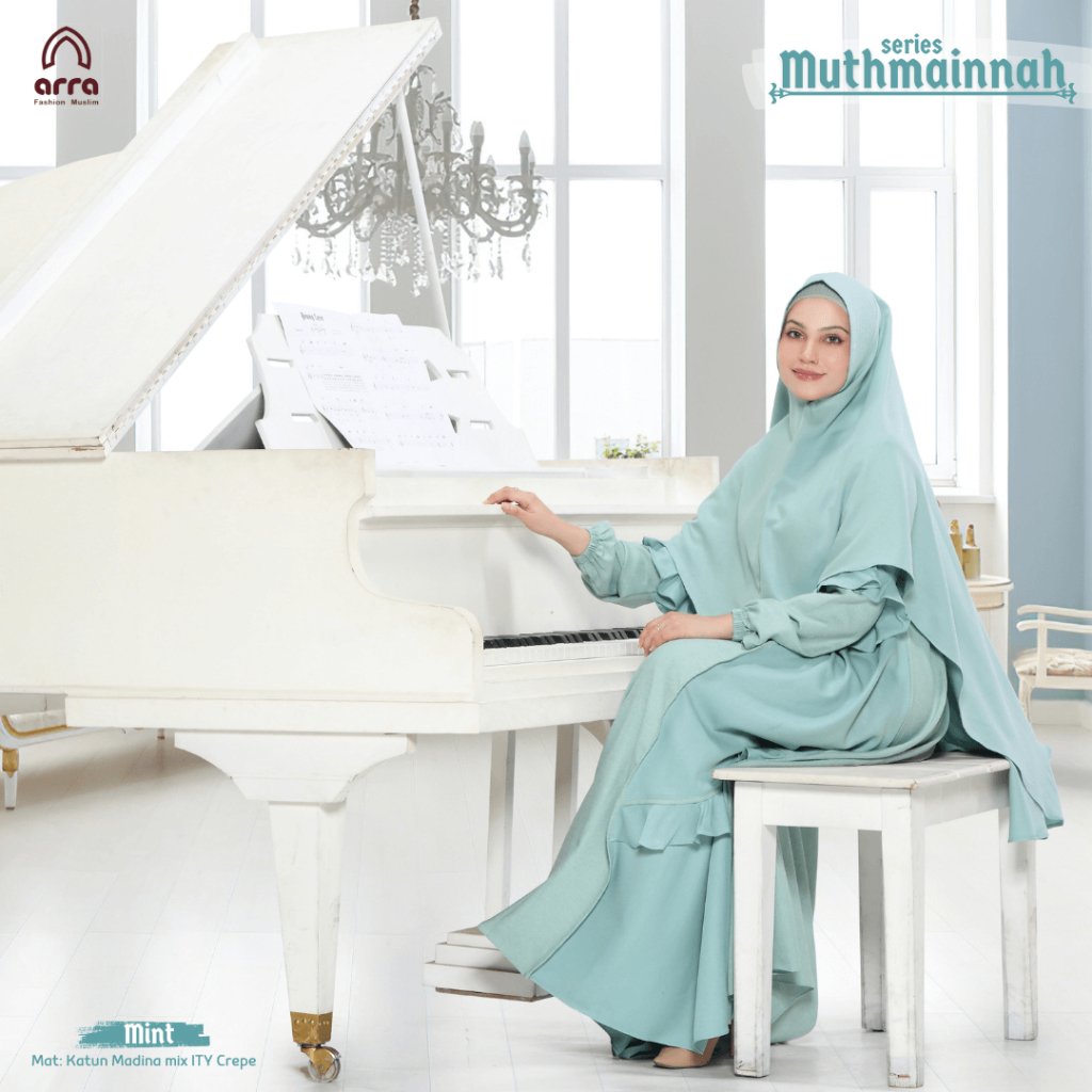 Alapasar Fashion Hijab Wanita  Sarimbit Series  Khimar Syar'i - Mutmainnah Khimar Dewasa - Warna Min