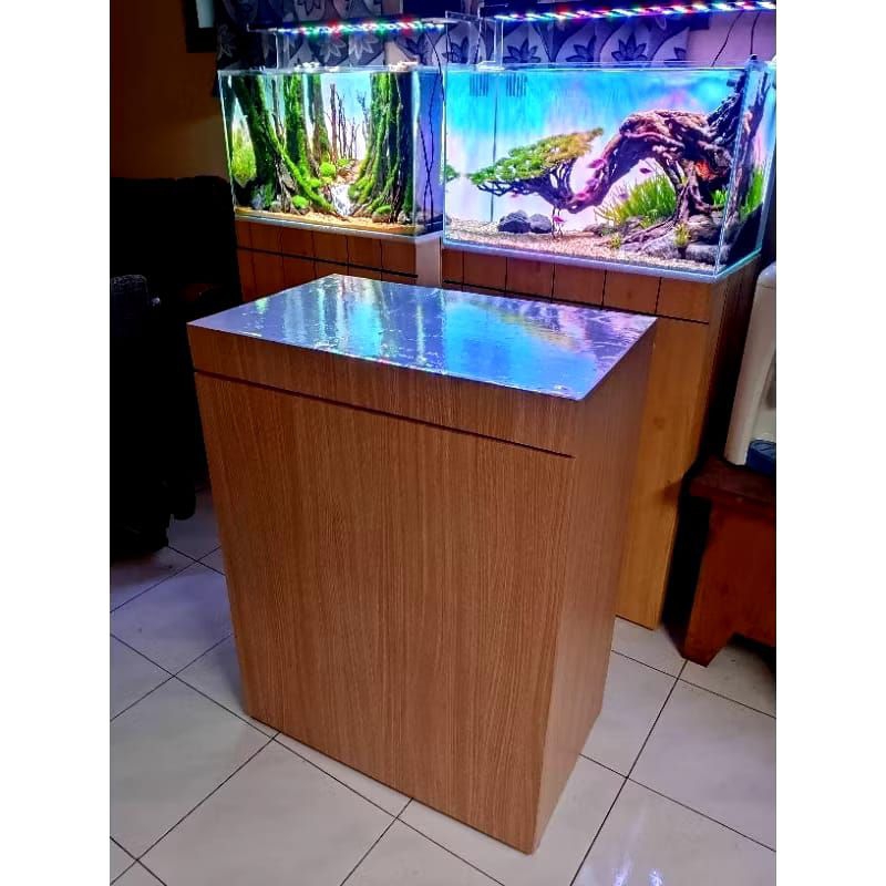 MEJA AQUARIUM/MEJA AQUASCAPE((BARANG SUDAH JADI TAK PERLU REPOT PERAKITAN))