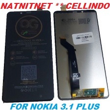 LCD TS OG ORIGINAL SUPER NOKIA 3.1 PLUS BLACK BEST QUALITY