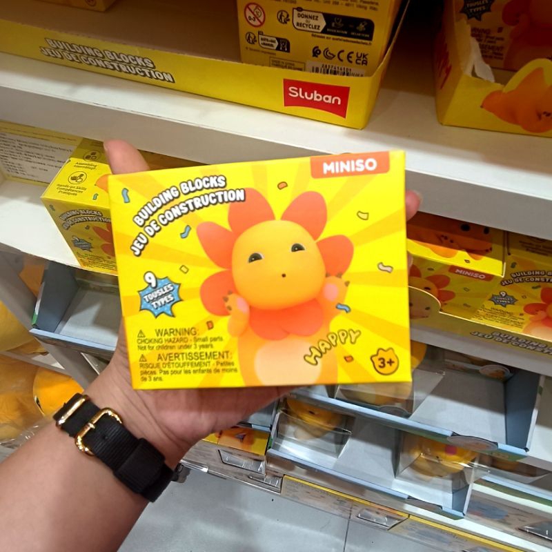 Nai Loong | Dino Kuning Building Blocks Surprised Box Miniso | Nailoong Surprised Box