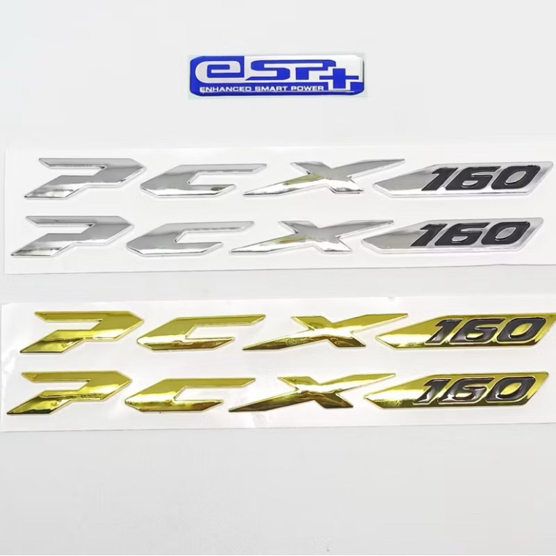 Emblem timbul PCX 160 full set, logo timbul PCX 160 full set kiri dan kanan