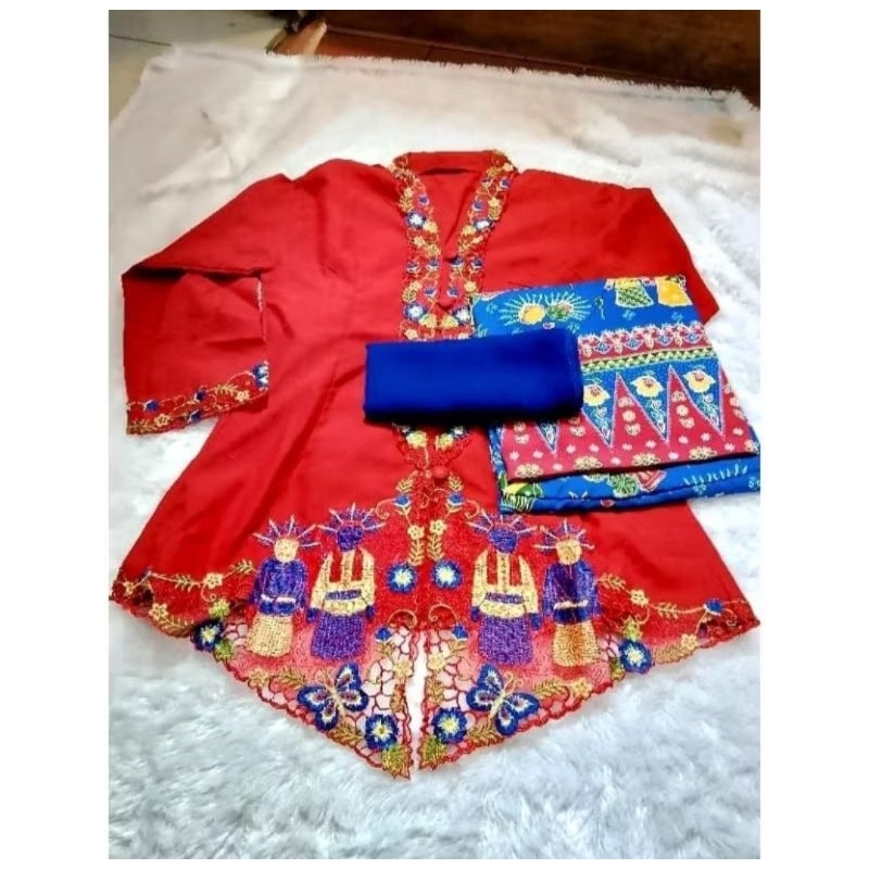 3in1 setelan kebaya encim anak SD // baju adat encim anak betawi