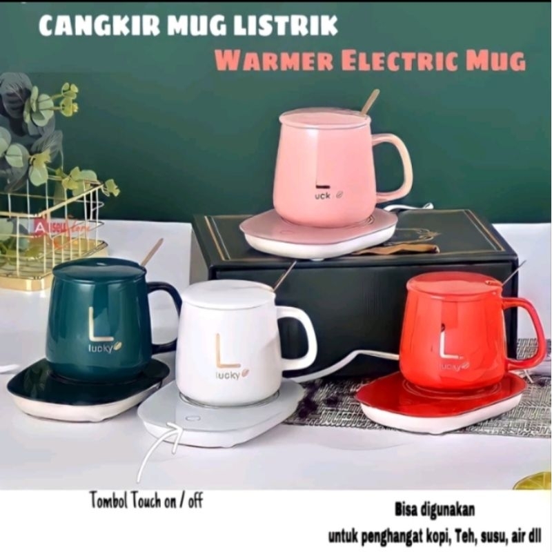 Mug Cangkir Elektrik / Gelas Set Keramik Pemanas / Mug Cangkir Pemanas
