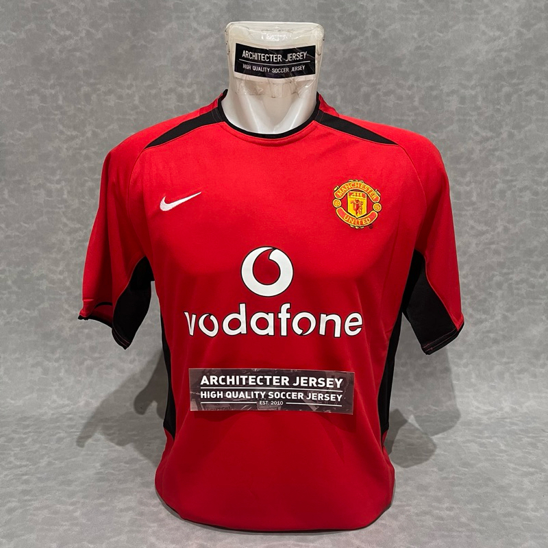 [02/03] Jersey Baju Bola Manchester United Man Utd MU Home Vodafone Retro 02/03 2002 2003 Grade Ori 