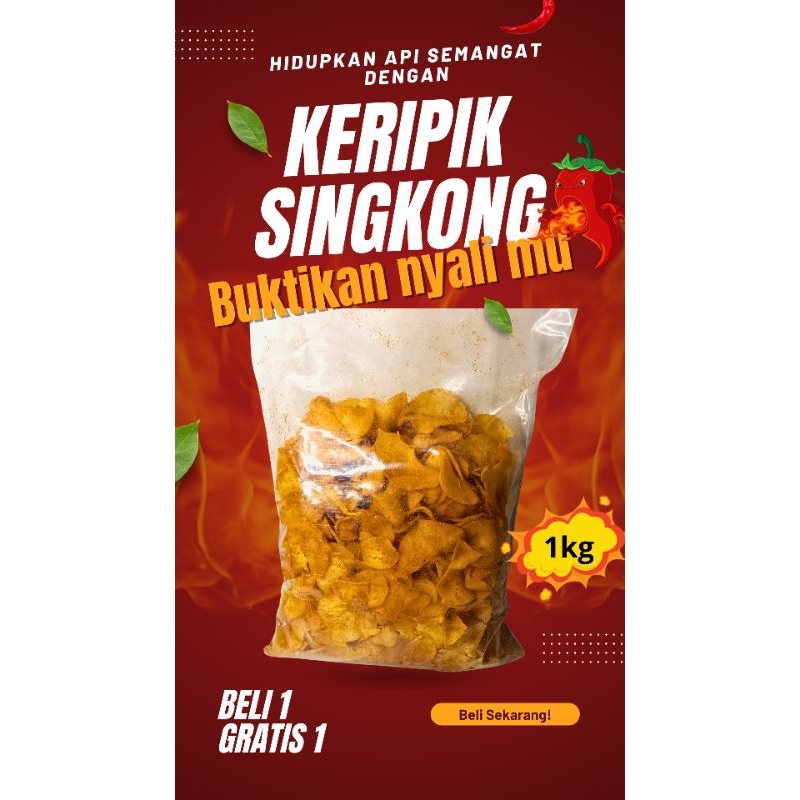 

hello sanck30/keripik singkong gurih pantastis enak dan mantap/1kg